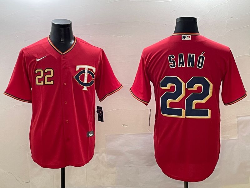 Men Minnesota Twins #22 Sano Red Game 2025 Nike MLB Jersey style 3